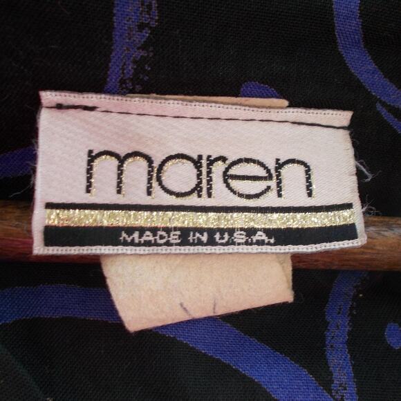 Vintage Maren Abstract Print Polka Dot Jacket Sz Large - Picture 3 of 7